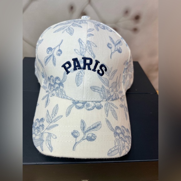 Floral print and embroidered PARIS cap, NEW. fresh and unique French style - Picture 7 of 9